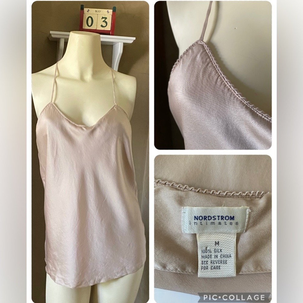 Nordstrom Intimates 100% silk cami spaghetti straps. Size M.